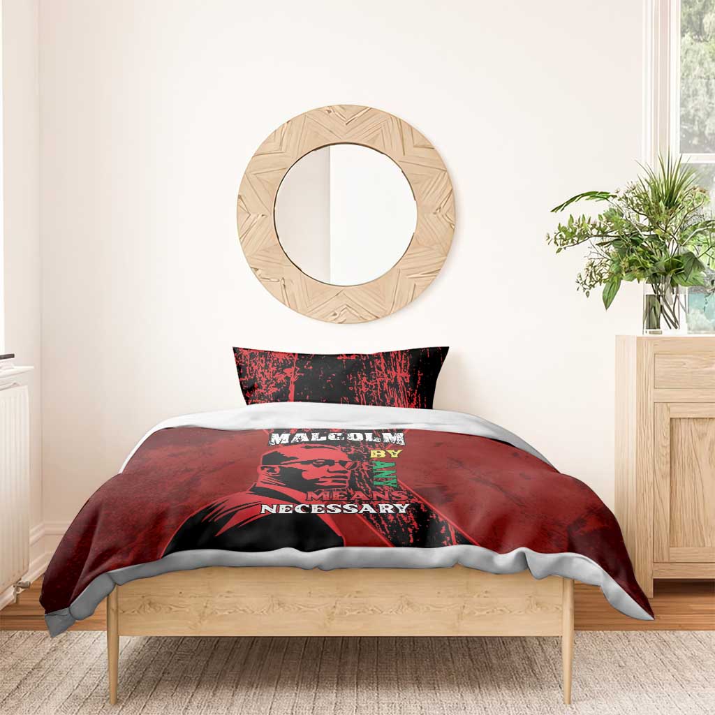 Malcolm X By Any Means Necessary Bedding Set Retro Style