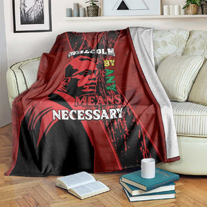 Malcolm X By Any Means Necessary Blanket Retro Style