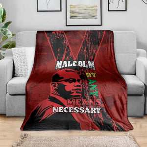 Malcolm X By Any Means Necessary Blanket Retro Style