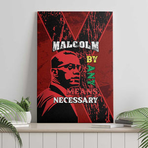 Malcolm X By Any Means Necessary Canvas Wall Art Retro Style