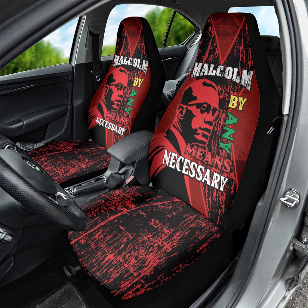 Malcolm X By Any Means Necessary Car Seat Cover Retro Style