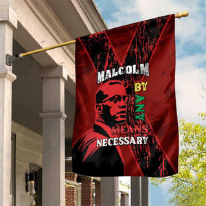 Malcolm X By Any Means Necessary Garden Flag Retro Style