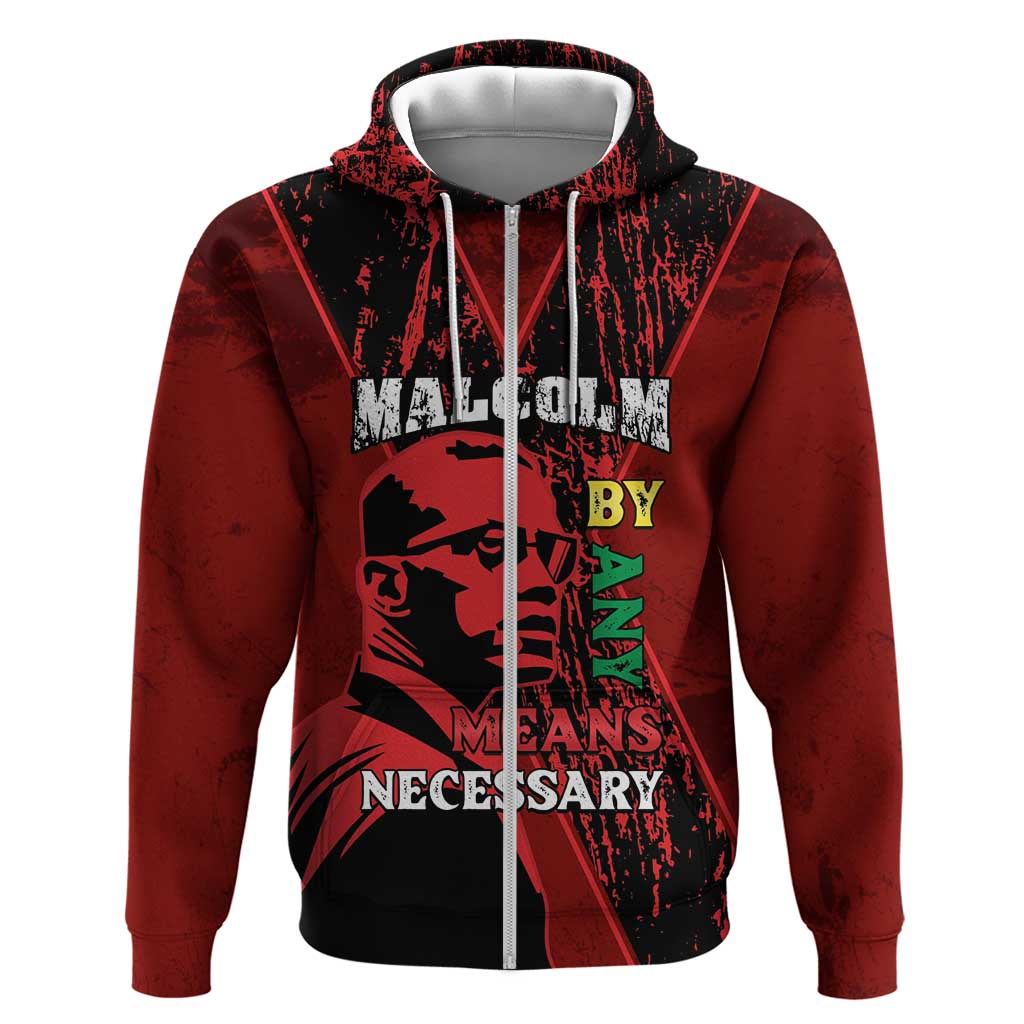 Malcolm X By Any Means Necessary Hoodie Retro Style