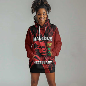 Malcolm X By Any Means Necessary Hoodie Dress Retro Style