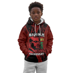 Malcolm X By Any Means Necessary Kid Hoodie Retro Style
