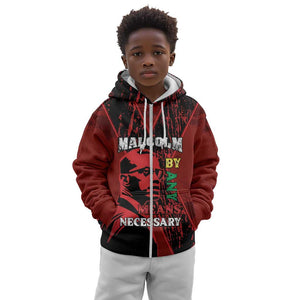 Malcolm X By Any Means Necessary Kid Hoodie Retro Style