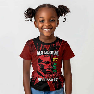 Malcolm X By Any Means Necessary Kid T shirt Retro Style