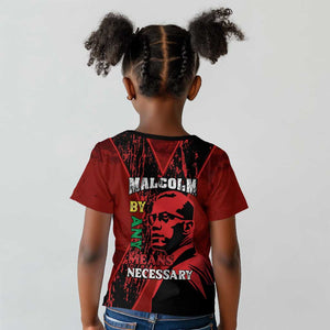 Malcolm X By Any Means Necessary Kid T shirt Retro Style