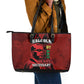 Malcolm X By Any Means Necessary Leather Tote Bag Retro Style