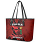Malcolm X By Any Means Necessary Leather Tote Bag Retro Style