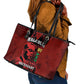 Malcolm X By Any Means Necessary Leather Tote Bag Retro Style