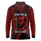 Malcolm X By Any Means Necessary Long Sleeve Polo Shirt Retro Style
