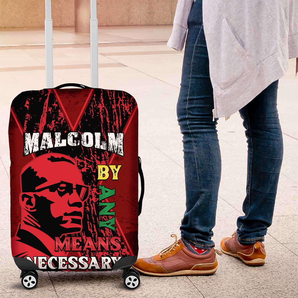 Malcolm X By Any Means Necessary Luggage Cover Retro Style