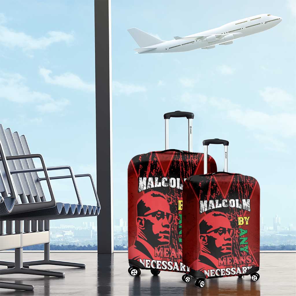 Malcolm X By Any Means Necessary Luggage Cover Retro Style