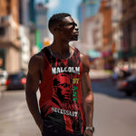 Malcolm X By Any Means Necessary Men Tank Top Retro Style