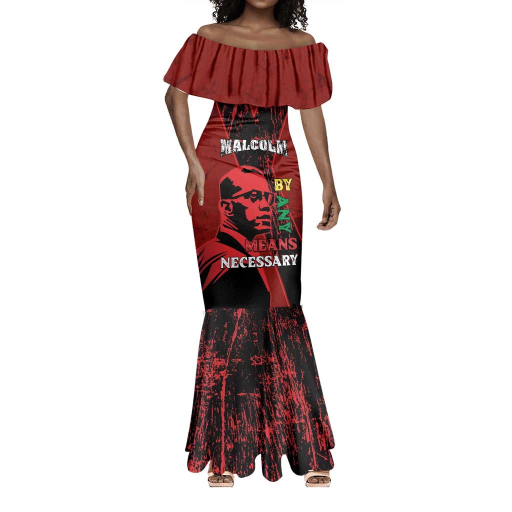 Malcolm X By Any Means Necessary Mermaid Dress Retro Style