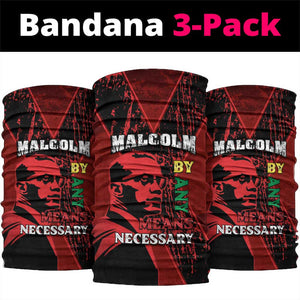 Malcolm X By Any Means Necessary Neck Gaiter Retro Style LT15