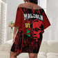 Malcolm X By Any Means Necessary Off Shoulder Short Dress Retro Style