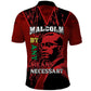 Malcolm X By Any Means Necessary Polo Shirt Retro Style