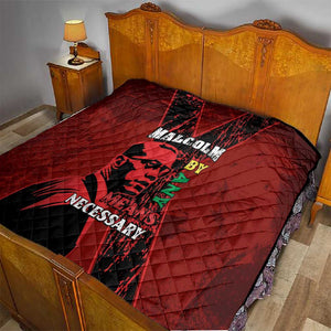 Malcolm X By Any Means Necessary Quilt Retro Style
