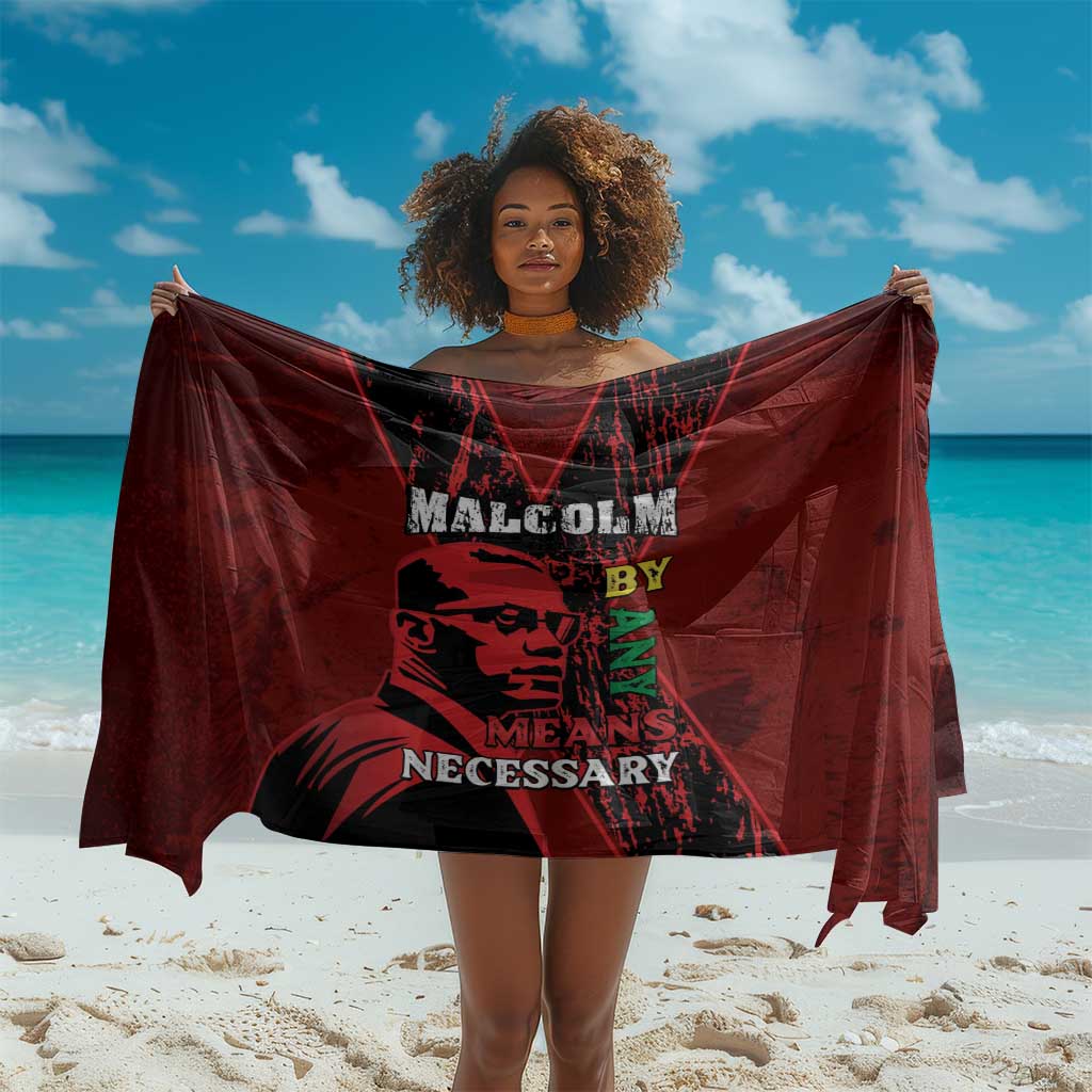 Malcolm X By Any Means Necessary Sarong Retro Style