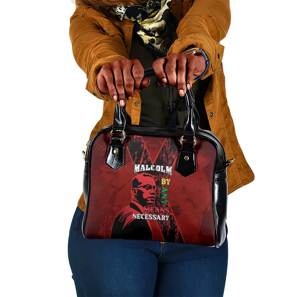 Malcolm X By Any Means Necessary Shoulder Handbag Retro Style