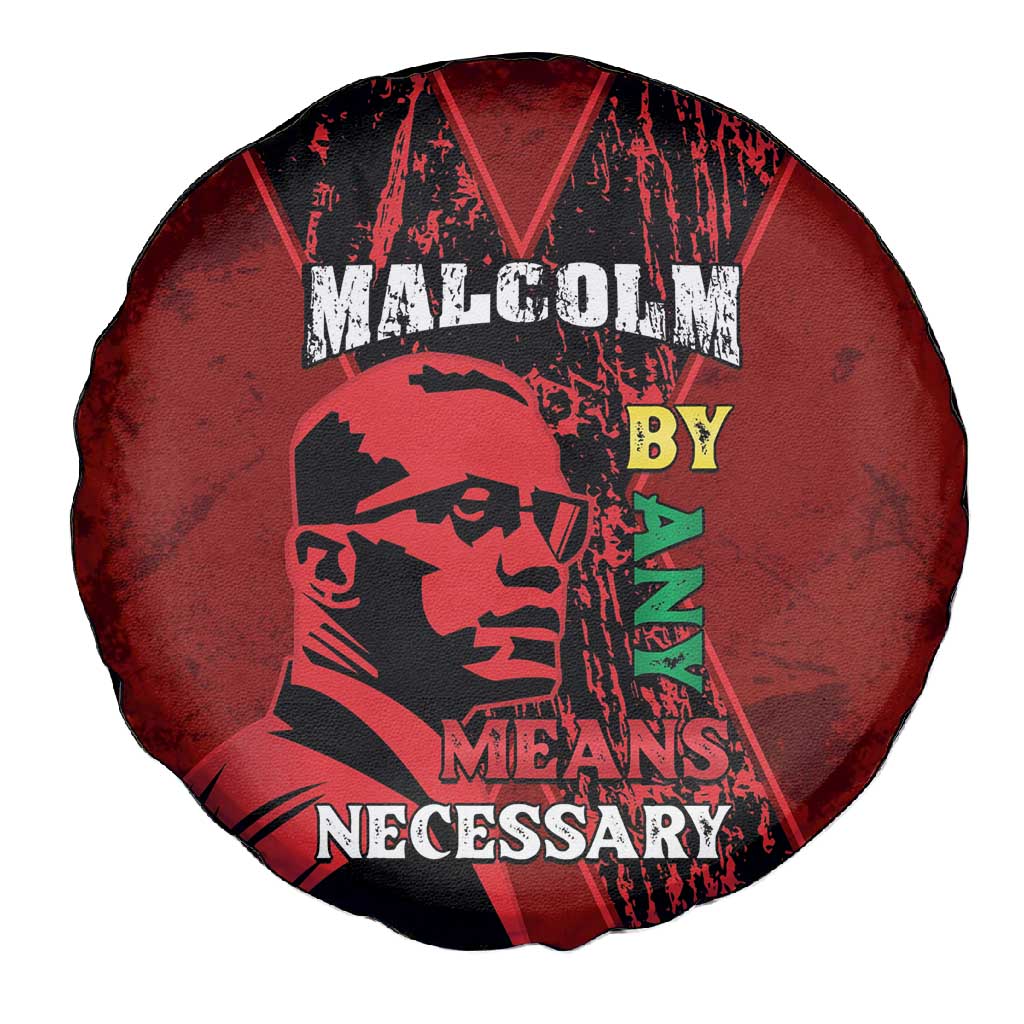 Malcolm X By Any Means Necessary Spare Tire Cover Retro Style