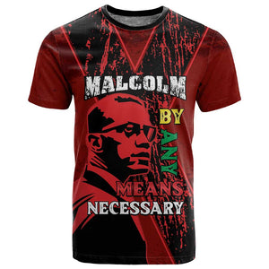 Malcolm X By Any Means Necessary T shirt Retro Style
