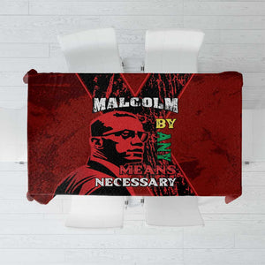 Malcolm X By Any Means Necessary Tablecloth Retro Style