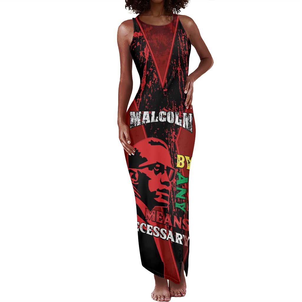 Malcolm X By Any Means Necessary Tank Maxi Dress Retro Style