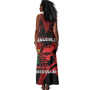 Malcolm X By Any Means Necessary Tank Maxi Dress Retro Style