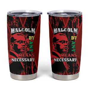 Malcolm X By Any Means Necessary Tumbler Cup Retro Style