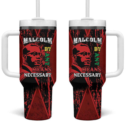 Malcolm X By Any Means Necessary Tumbler With Handle Retro Style