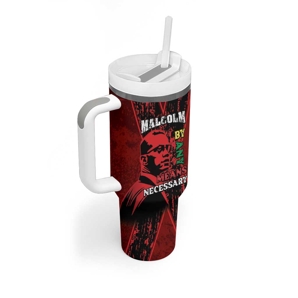 Malcolm X By Any Means Necessary Tumbler With Handle Retro Style