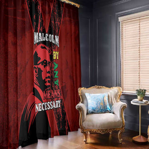 Malcolm X By Any Means Necessary Window Curtain Retro Style
