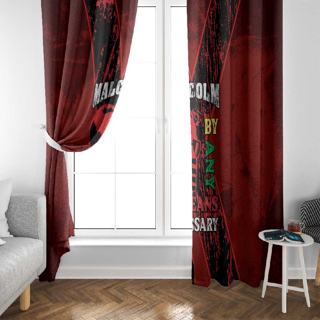 Malcolm X By Any Means Necessary Window Curtain Retro Style