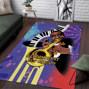 Satchmofest What a Wonderful World Area Rug King Of Jazz SummerFest - African Pride