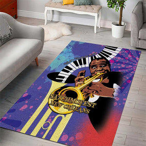 Satchmofest What a Wonderful World Area Rug King Of Jazz SummerFest - African Pride