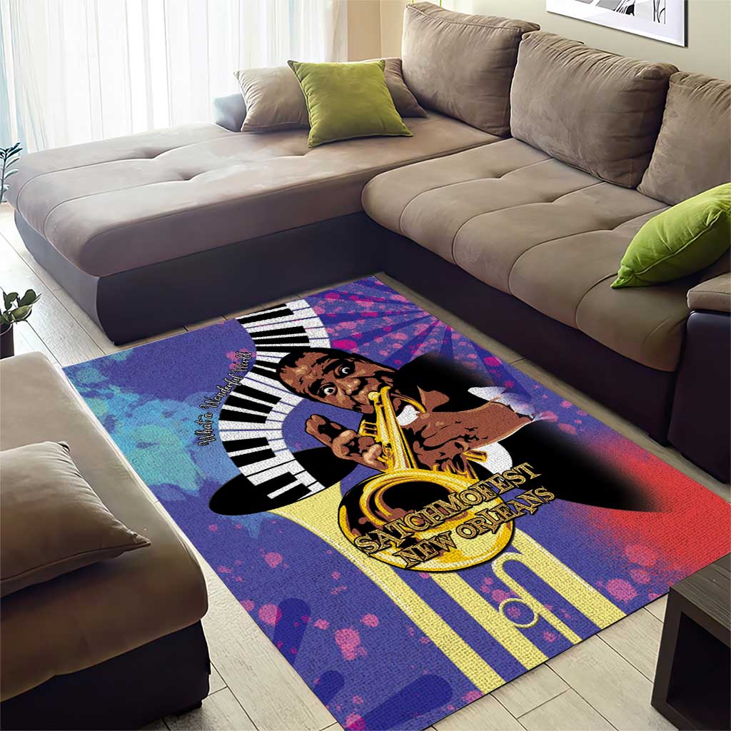 Satchmofest What a Wonderful World Area Rug King Of Jazz SummerFest - African Pride