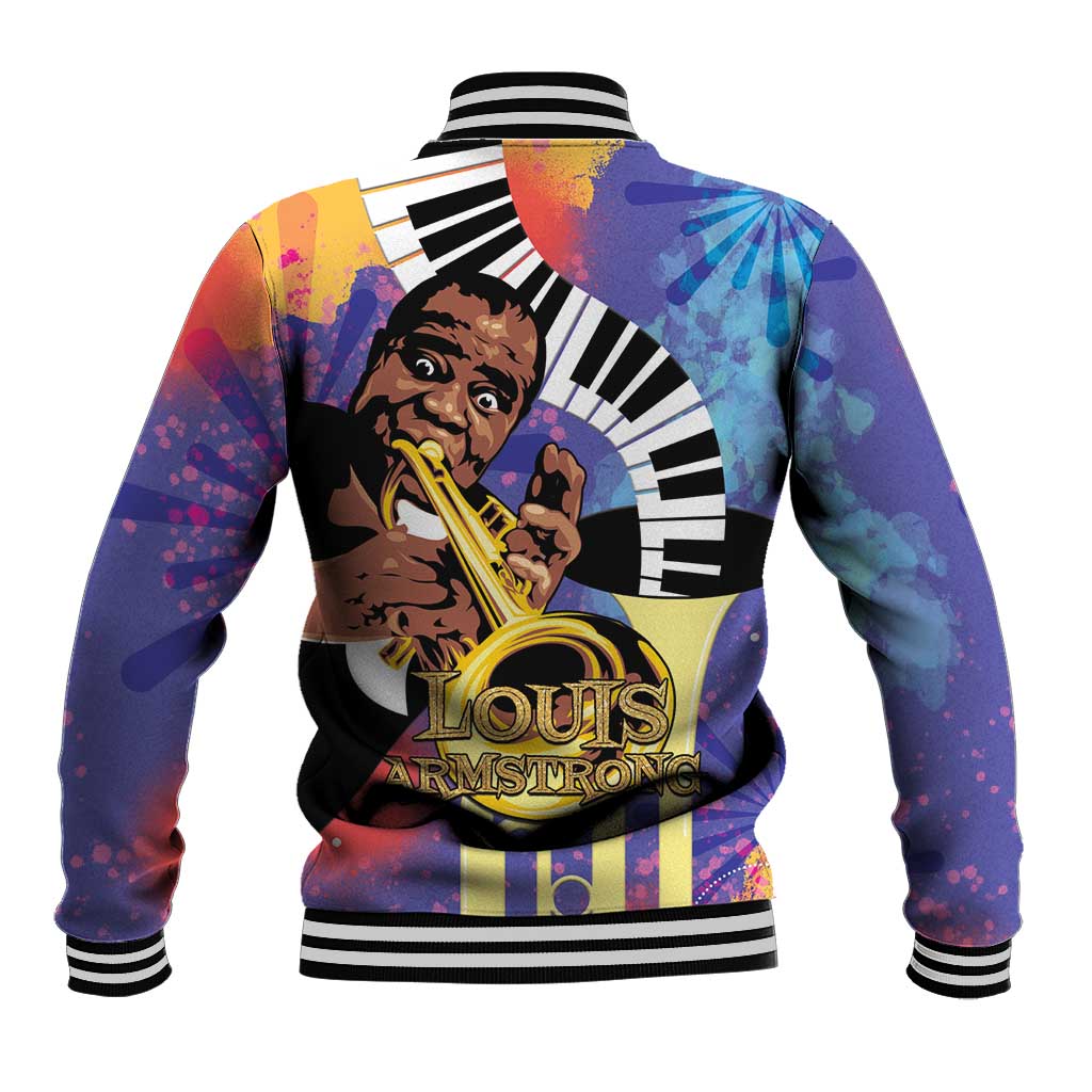 Satchmofest What a Wonderful World Baseball Jacket King Of Jazz SummerFest - African Pride