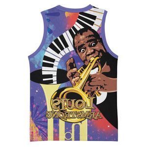 Satchmofest What a Wonderful World Basketball Jersey King Of Jazz SummerFest - African Pride