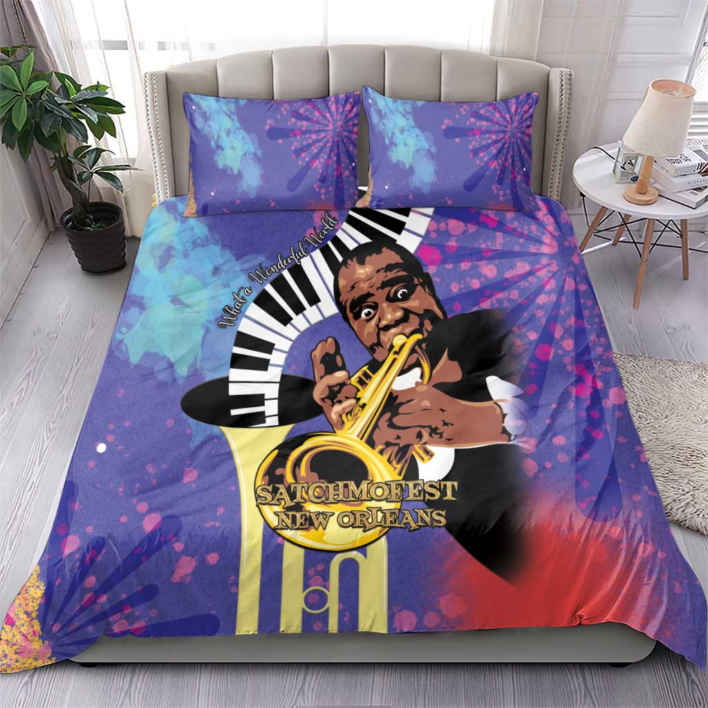 Satchmofest What a Wonderful World Bedding Set King Of Jazz SummerFest - African Pride