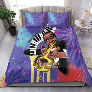 Satchmofest What a Wonderful World Bedding Set King Of Jazz SummerFest - African Pride