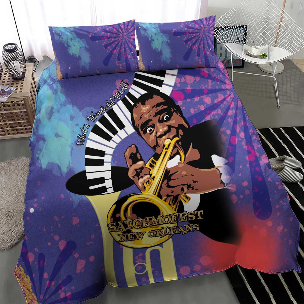 Satchmofest What a Wonderful World Bedding Set King Of Jazz SummerFest - African Pride