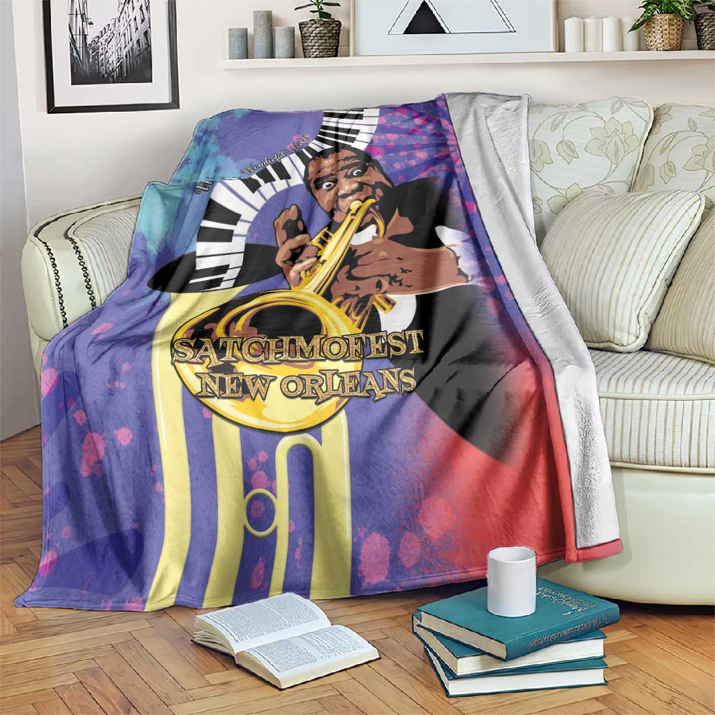 Satchmofest What a Wonderful World Blanket King Of Jazz SummerFest - African Pride