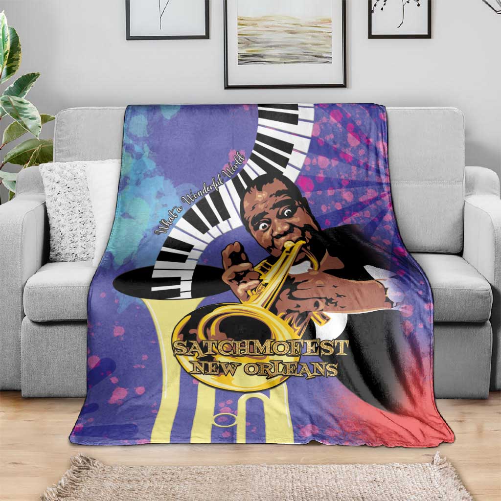 Satchmofest What a Wonderful World Blanket King Of Jazz SummerFest - African Pride