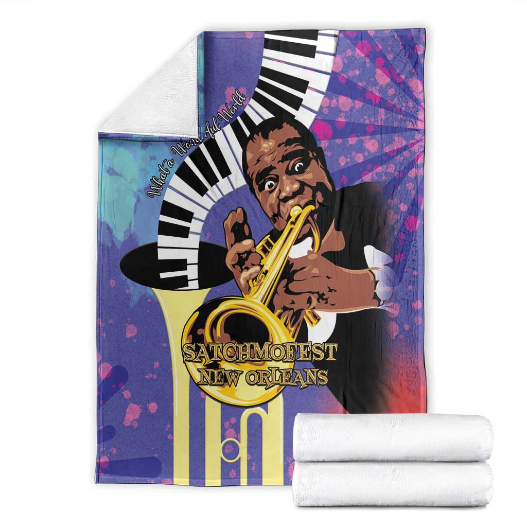 Satchmofest What a Wonderful World Blanket King Of Jazz SummerFest - African Pride