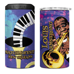Satchmofest What a Wonderful World 4 in 1 Can Cooler Tumbler King Of Jazz SummerFest - African Pride