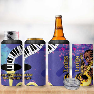 Satchmofest What a Wonderful World 4 in 1 Can Cooler Tumbler King Of Jazz SummerFest - African Pride