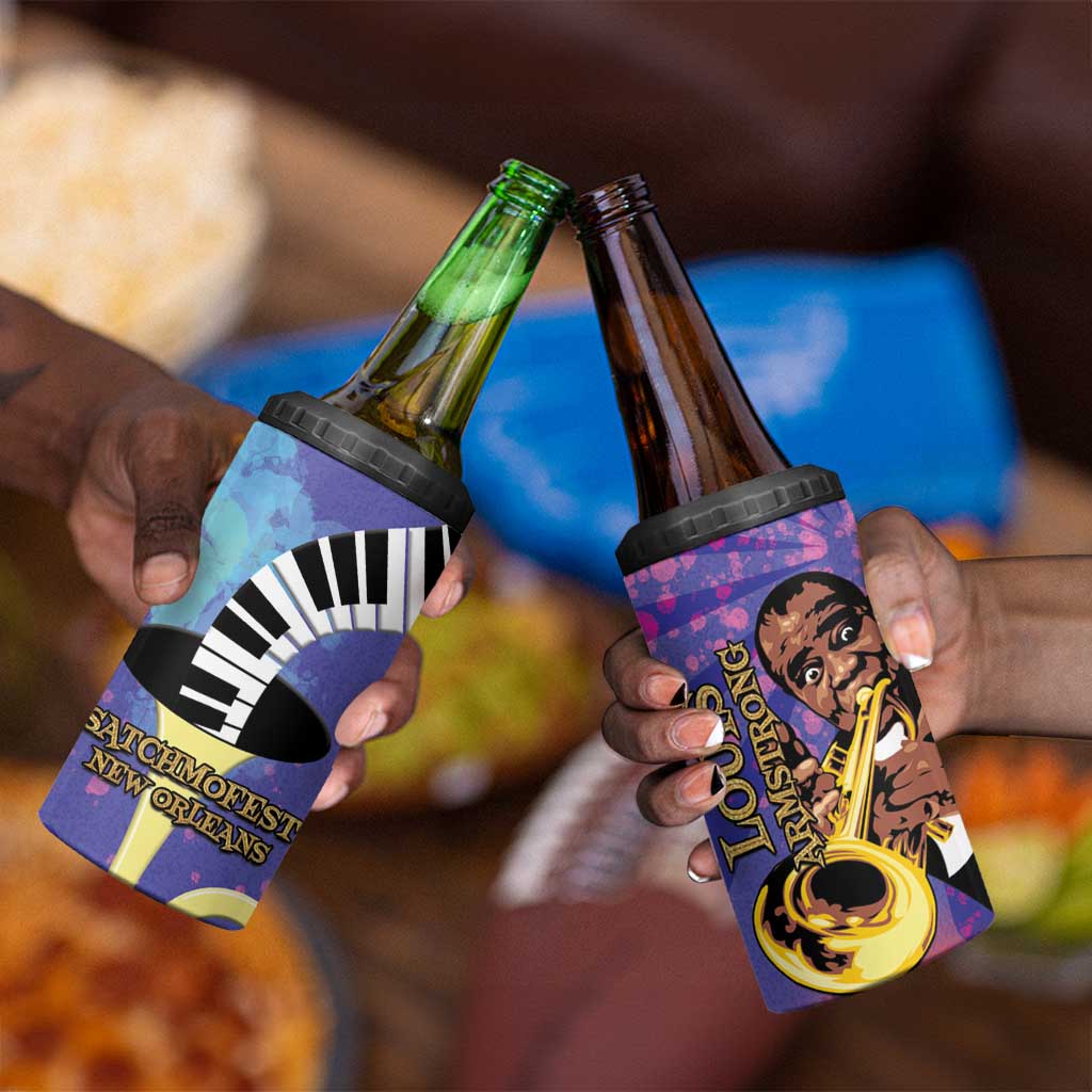 Satchmofest What a Wonderful World 4 in 1 Can Cooler Tumbler King Of Jazz SummerFest - African Pride